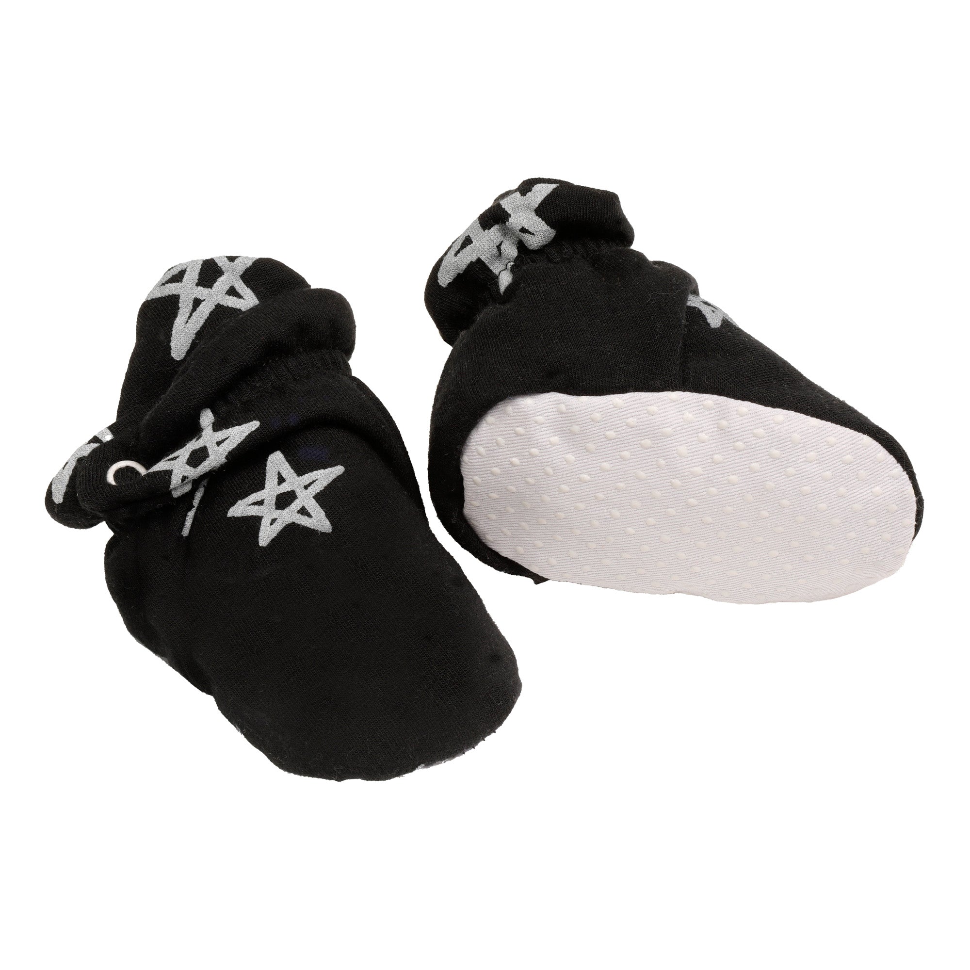 Infant Booties – Elastic Ankle and Snap Closure SMALL (0-12M) / Star