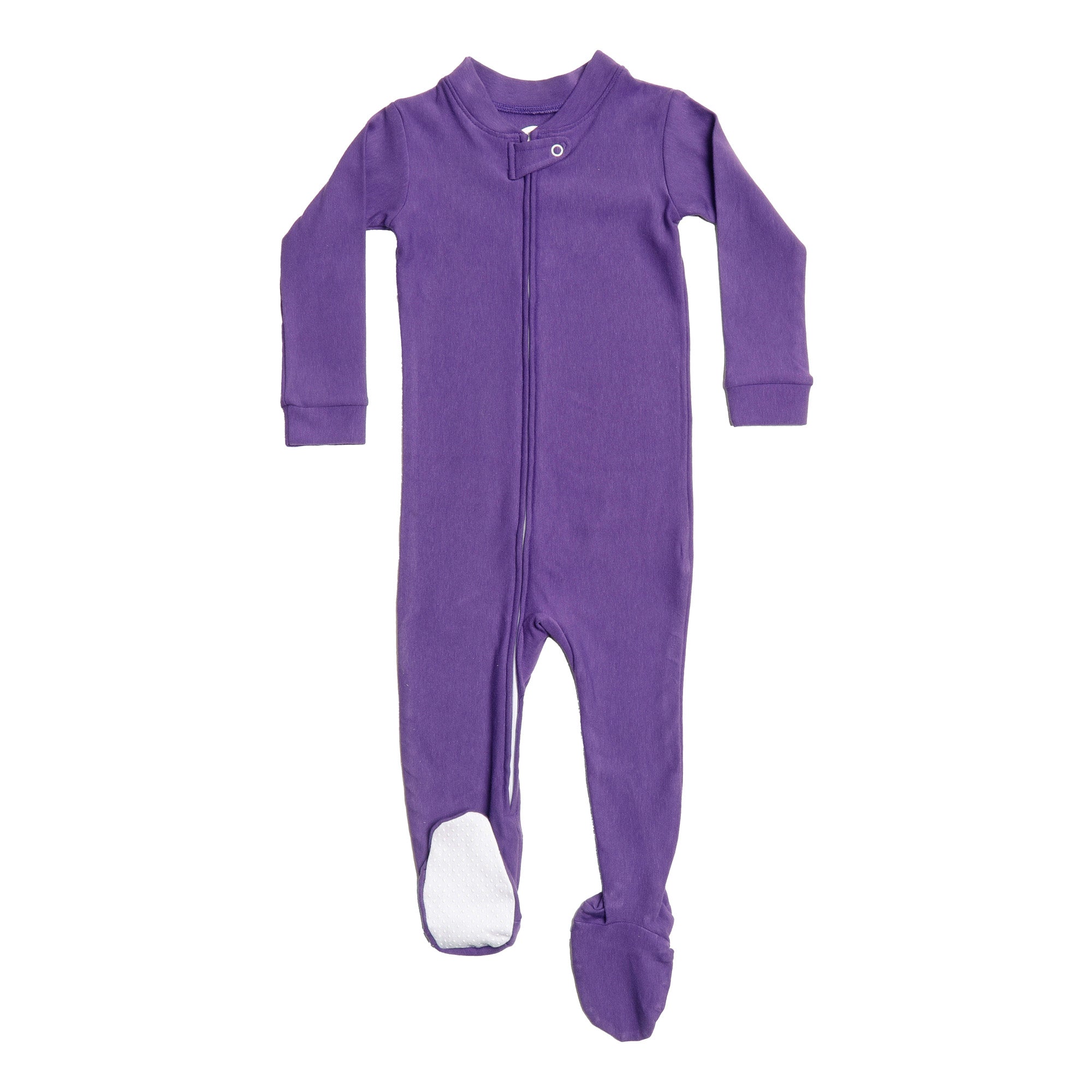 Footie One-Piece Pajamas – Snug Fit and Gripped Soles 2T / Purple